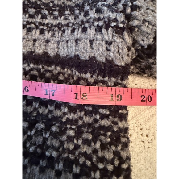 Ann Taylor LOFT Womens Small Black Gray Long Cardigan Open Front Sweater - Picture 7 of 9